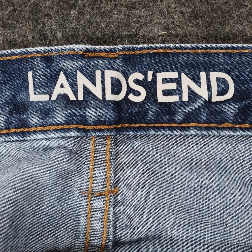 Lands'‎ End Jeans Mens 37 Blue 100% Cotton Traditional Fit Straight Leg Denim